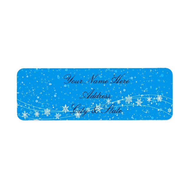 Snowflakes Return Address Label (Front)
