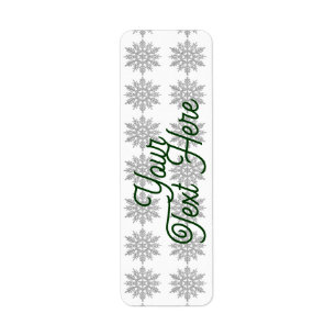 Snowflakes Return Address Labels