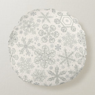 Snowflakes Round Cushion