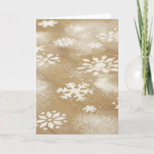 Snowflakes Rustic Business Blank Holiday Christmas Card