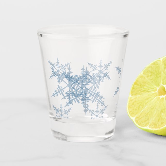 Snowflakes Shot Glass (Front)