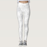 Snowflakes Silver Glitter Winter or Christmas Leggings<br><div class="desc">This Christmas design features a delicate snowflake pattern in gray and silver glitter! This is a unique Christmas idea for any girl on your list! Additional color schemes as well as coordinating items are available in this design. Contact us if you need this design applied to a specific product! Thank...</div>