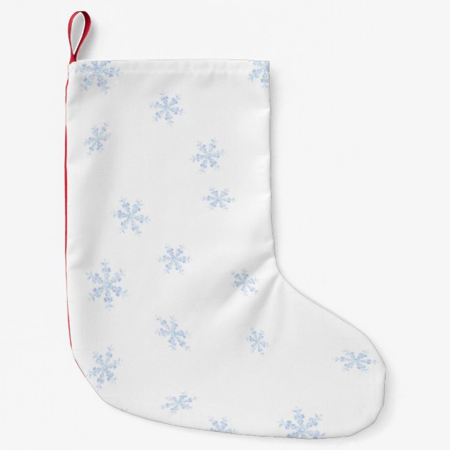 Snowflakes Small Christmas Stocking (Front)