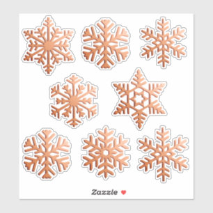 Snowflakes / Snow Flakes in a faux copper finish