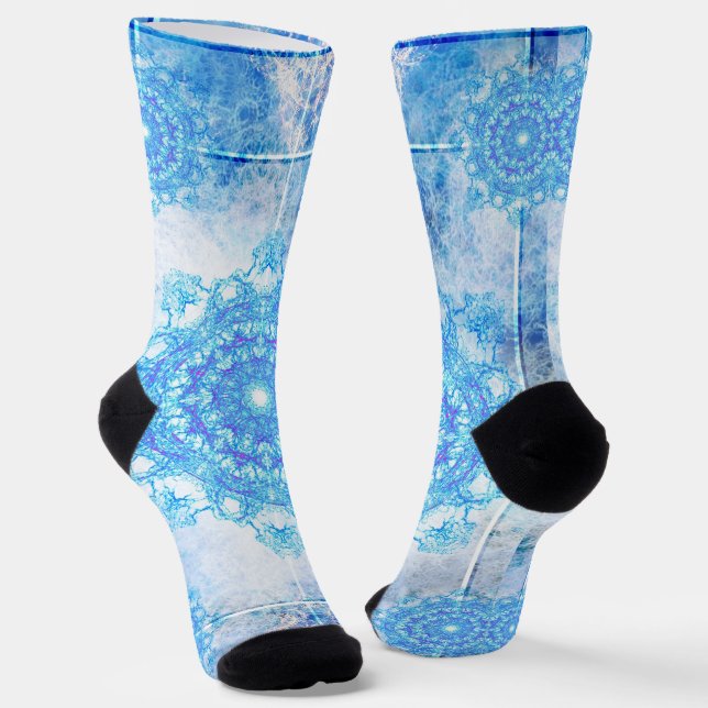Snowflakes Socks (Angled)