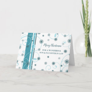 Snowflakes Son & Daughter in Law Merry Christmas Holiday Card