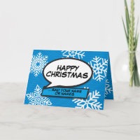 Snowflakes Speech Bubble Fun Retro Comic Book