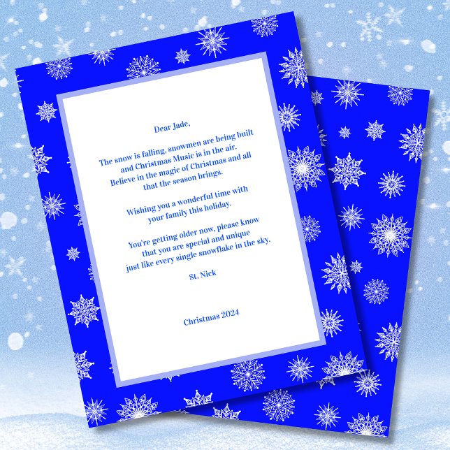 Snowflakes St. Nick Letter (Creator Uploaded)