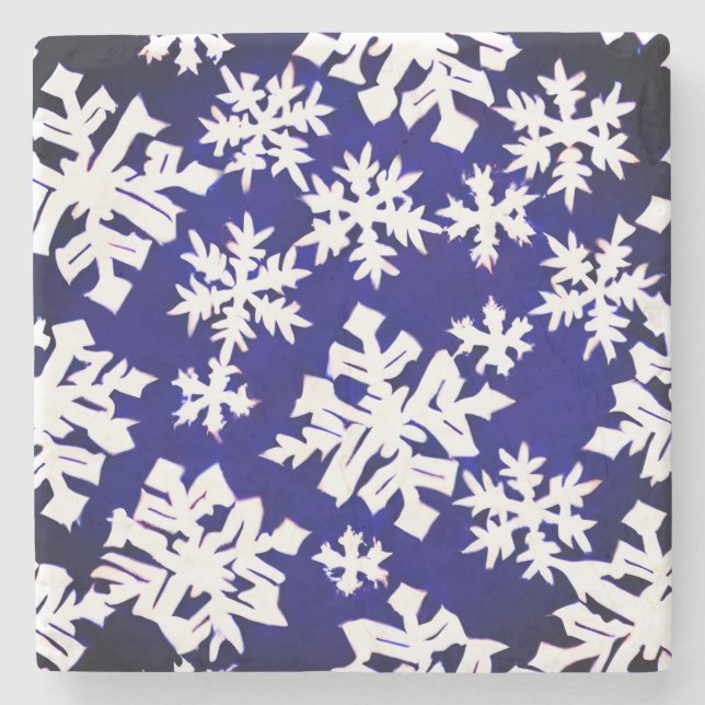 Snowflakes Stone Coaster (Front)