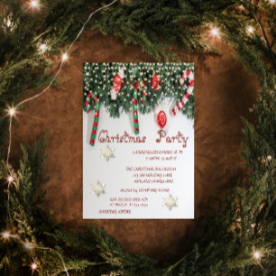 Snowflakes, Sweets Company Christmas Party Invitation