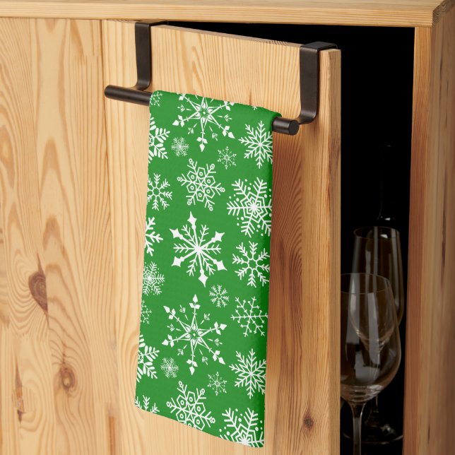 Snowflakes Tea Towel (Thirds Fold)