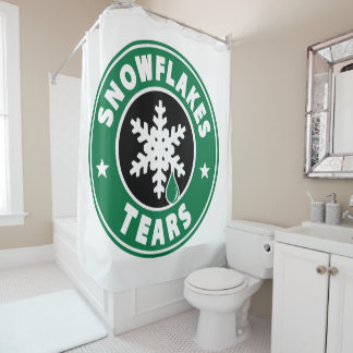 snowflakes tears shower curtain