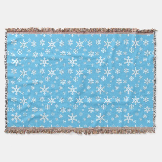 Snowflakes Throw Blanket (Front)