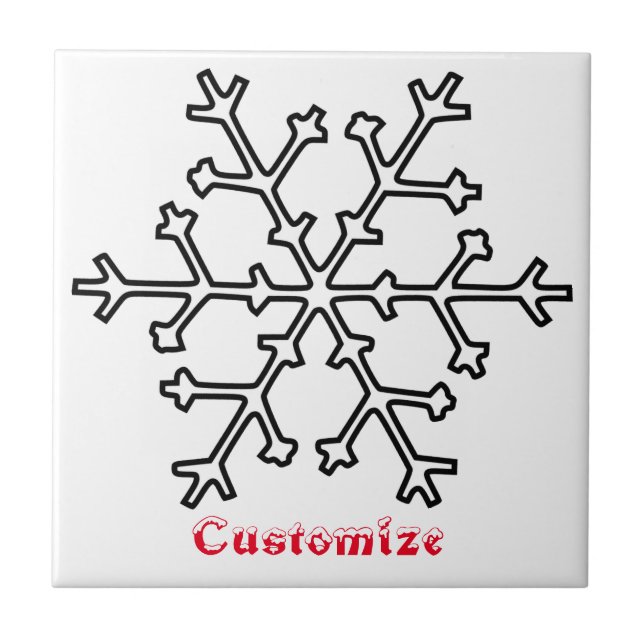 Snowflakes Thunder_Cove Ceramic Tile (Front)