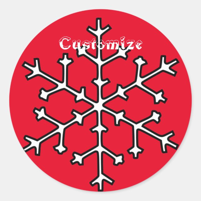 Snowflakes Thunder_Cove Classic Round Sticker (Front)