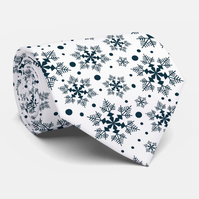 Snowflakes  tie (Rolled)