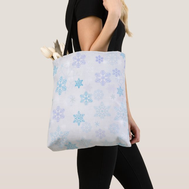 Snowflakes Tote Bag (Close Up)