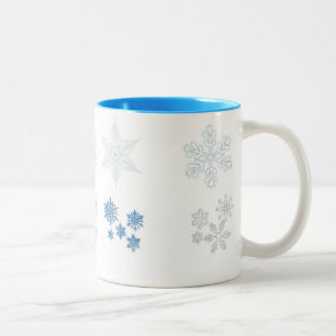 Snowflakes Two-Tone Coffee Mug