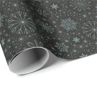 Snowflakes Vintage Christmas Wrapping Paper