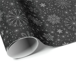 Snowflakes Vintage Christmas Wrapping Paper