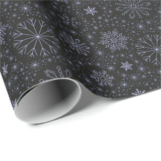Snowflakes Vintage Christmas Wrapping Paper