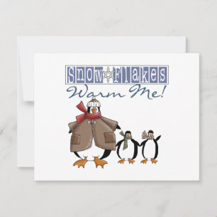 Snowflakes Warm Me Holiday Tshirts and Gifts Card