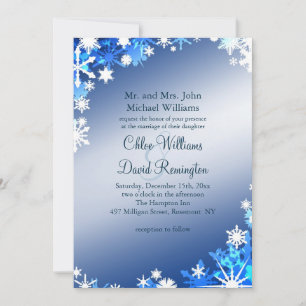Snowflakes Wedding Invitation 2
