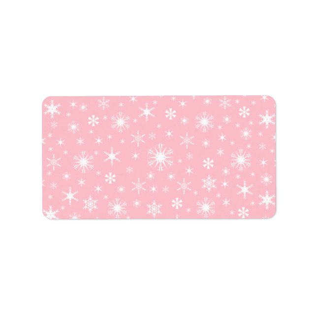 Snowflakes - White on Pink Label (Front)