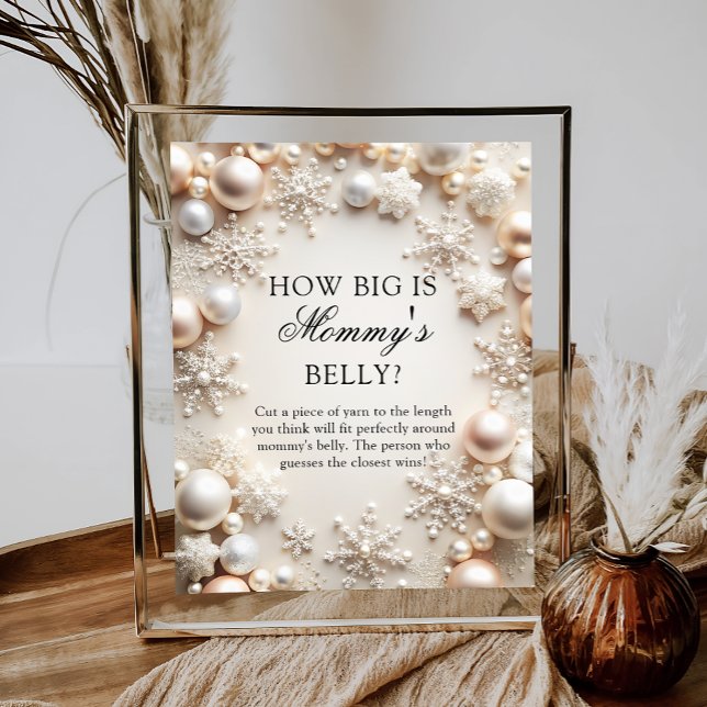 Snowflakes Winter How Big is Mummy's Belly Poster (Creator Uploaded)