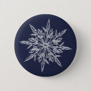 Snowflakes: winter is coming 6 cm round badge