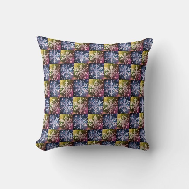 Snowflakes Winter Night / 1974 / Sangria Basic Cushion (Front)