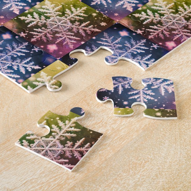 Snowflakes Winter Night / 1974 / Sangria Basic Jigsaw Puzzle (Side)