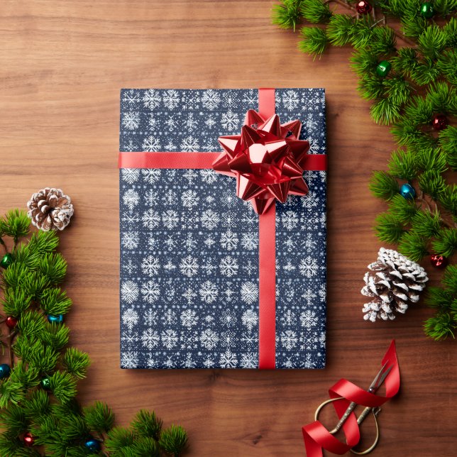 Snowflakes Winter Pattern Wrapping Paper (Holiday Gift)