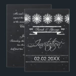 snowflakes winter wedding invitation<br><div class="desc">snowflakes chalkboard winter wedding invitations. Matching products also available</div>