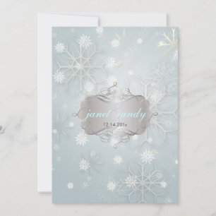 Snowflakes, Winter  Wedding Invitations