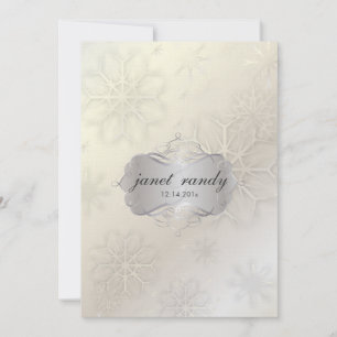 Snowflakes, Winter  Wedding Invitations