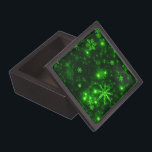 Snowflakes with Green Background Jewellery Box<br><div class="desc">Merry Christmas celebration with this item. This design looks good on any product. ⭐PERSONALIZE this template with your artwork. ⭐EDIT it further to make more changes. ⭐TRANSFER this design to any product. Visit all my stores at bit.ly/SandyspiderStores (cut and paste).</div>