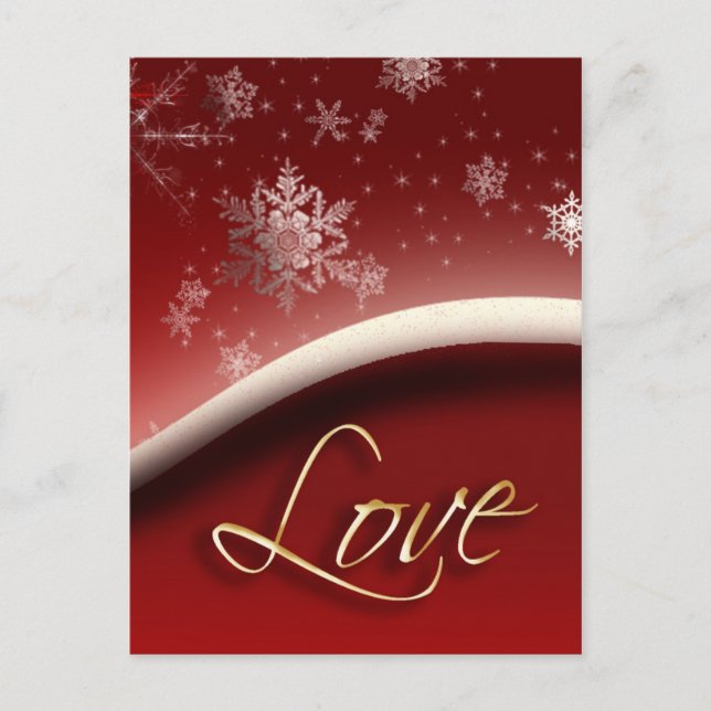Snowflakes with Love Postcard (Front)