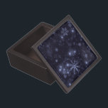 Snowflakes with Midnight Blue Background Jewellery Box<br><div class="desc">Merry Christmas celebration with this item. This design looks good on any product. ⭐PERSONALIZE this template with your artwork. ⭐EDIT it further to make more changes. ⭐TRANSFER this design to any product. Visit all my stores at bit.ly/SandyspiderStores (cut and paste).</div>