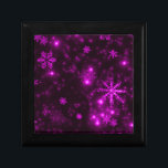 Snowflakes with Purple Background Gift Box<br><div class="desc">Merry Christmas celebration with this item. This design looks good on any product. ⭐PERSONALIZE this template with your artwork. ⭐EDIT it further to make more changes. ⭐TRANSFER this design to any product. Visit all my stores at bit.ly/SandyspiderStores (cut and paste).</div>