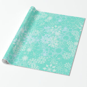 snowflakes wrapping paper