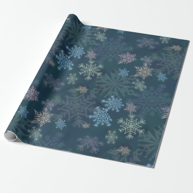 Snowflakes Wrapping Paper (Unrolled)