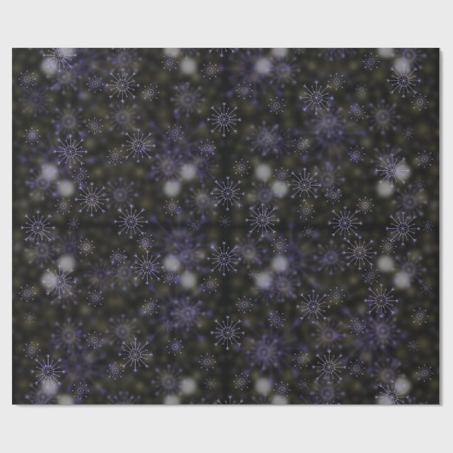 Snowflakes wrapping paper  (Flat)