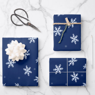 Snowflakes Wrapping Paper Sheet