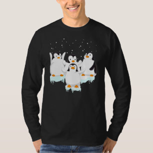 Snowflakes Zoo Animal Antarctica Bird Cute Pengui T-Shirt