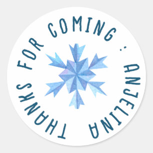 Snowflex blue kids name sticker