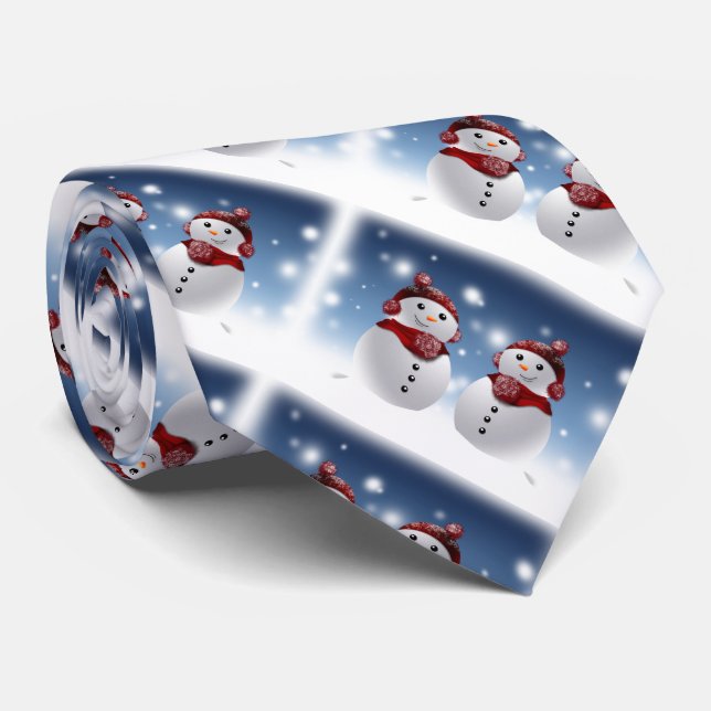 Snowfriends in a Winter Wonderland Tie (Rolled)