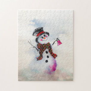 Snowgal with bling purse puzzle