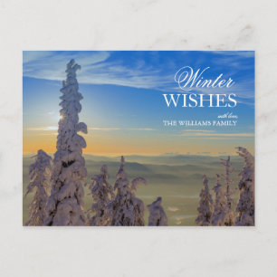 Snowghosts with a fata morgana in background postcard
