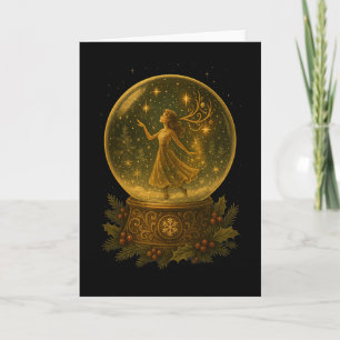 Snowglobe Christmas Design With Sparkle And Grace Card